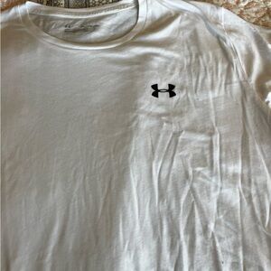 Under Armour White Short Sleeve Tee with Minimalist Design